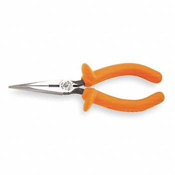 KLEIN TOOLS Needle Nose Plier 6-7/8 L Serrated, 1N084