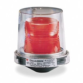 FEDERAL SIGNAL Hazardous Warning Light LED Red 24VAC/DC, 1TAF6