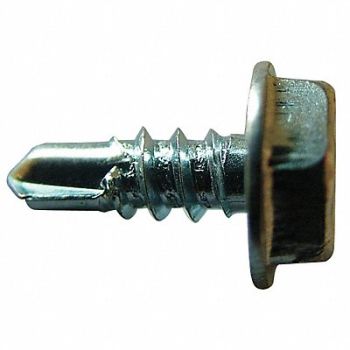 GRAINGER APPROVED Drll Scrw Hex Zp #10 Zinc 5/8 L PK100, 2XA47