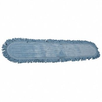TOUGH GUY Dust Mop Replacemnt Head Blue Microfiber, 1NE78