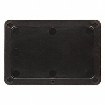 BRADY Blank Tag Plstc 3 1/5in H 4 5/7in W Blck, 1NK34