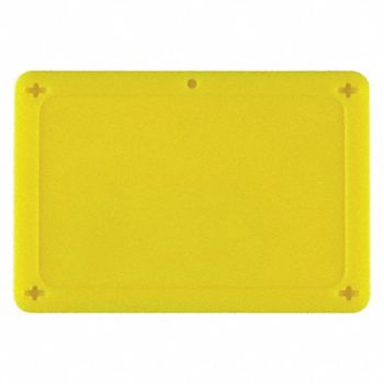 BRADY Blank Tag Plstc 3 1/5in H 4 5/7in W Yllw, 1NK36