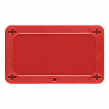 BRADY Blank Tag Plastc 2 1/5in H 3 5/7in W Red, 1NK37