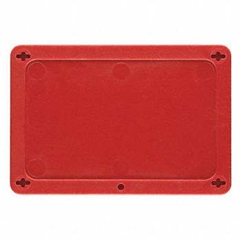 BRADY Blank Tag Plastc 3 1/5in H 4 5/7in W Red, 1NK38