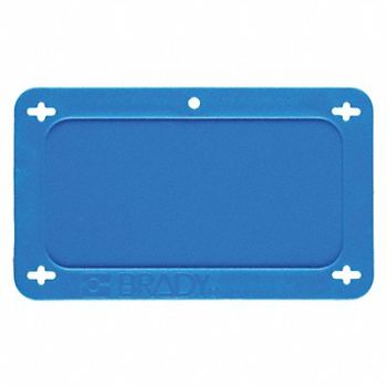 BRADY Blank Tag Plstc 2 1/5in H 3 5/7in W Blue, 1NK39