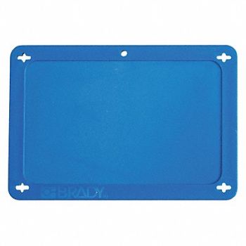 BRADY Blank Tag Plstc 3 1/5in H 4 5/7in W Blue, 1NK40
