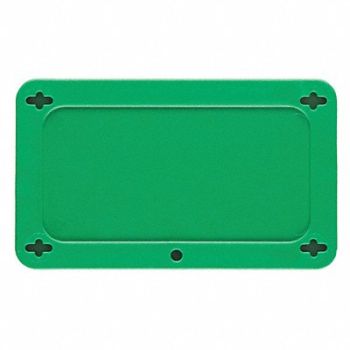 BRADY Blank Tag Plastc 2 1/5in H 3 5/7in W Grn, 1NK41