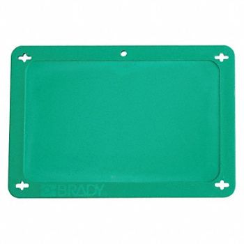 BRADY Blank Tag Plastc 3 1/5in H 4 5/7in W Grn, 1NK42