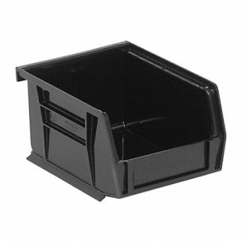 QUANTUM STORAGE SYSTEMS Hang and Stack Bin Black PP 3 in, 1NTV2