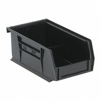 QUANTUM STORAGE SYSTEMS Hang and Stack Bin Black PP 3 in, 1NTV3