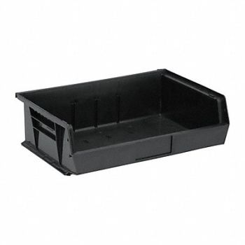 QUANTUM STORAGE SYSTEMS Hang and Stack Bin Black PP 5 in, 1NTW2