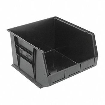 QUANTUM STORAGE SYSTEMS Hang and Stack Bin Black PP 11 in, 1NTW7