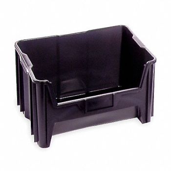 QUANTUM STORAGE SYSTEMS Bin Black Polyethylene 12 7/16 in, 1NTW8