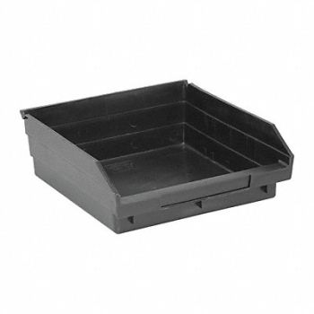QUANTUM STORAGE SYSTEMS Shelf Bin Black Polypropylene 4 in, 1NTX4