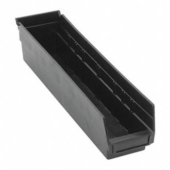 QUANTUM STORAGE SYSTEMS Shelf Bin Black Polypropylene 4 in, 1NTX5
