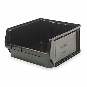 QUANTUM STORAGE SYSTEMS Shelf Bin Black Polypropylene 5 1/8 in, 1NTY9