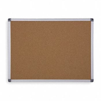 GRAINGER APPROVED Bulletin Board Cork 24H x 36W In, 1NUL4
