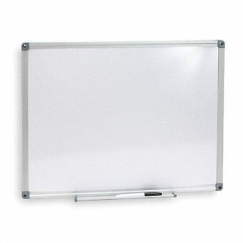 GRAINGER APPROVED Dry Erase Board 24 W Silver, 1NUP8
