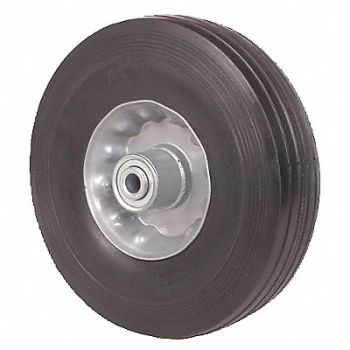 GRAINGER APPROVED Flat-Free Solid Rubber Wheel 8 350 lb., 1NWY4
