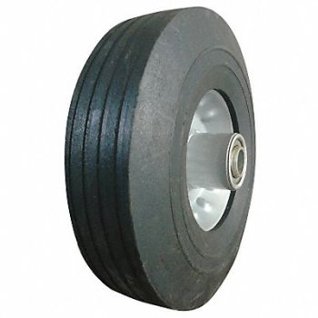 GRAINGER APPROVED Flat-Free Solid Rubber Wheel 8 400 lb., 1NWZ5