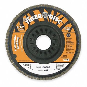 WEILER H7373 Fiber Disc 4 1/2 in Dia 5/8in Arbor, 1PAV8