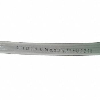 GRAINGER APPROVED Tubing 1 I.D. 100 ft Clear Flexible, 1PBK4