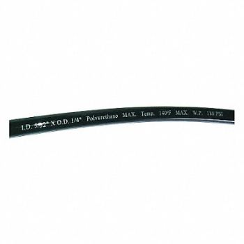 GRAINGER APPROVED Tubing 5/32In. IDx1/4 In OD 100 Ft Black, 1PBN1