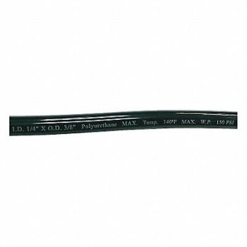 GRAINGER APPROVED Tubing 1/4 in IDx3/8 In OD 100 Ft Black, 1PBN2