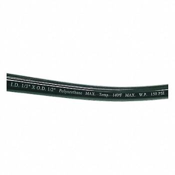 GRAINGER APPROVED Tubing 1/3In IDx1/2 In OD 100 Ft Black, 1PBN3