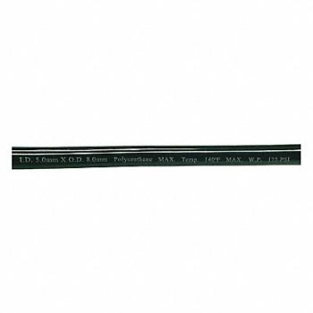 GRAINGER APPROVED Tubing 5 IDx8mm OD 100 Ft Black, 1PBR9