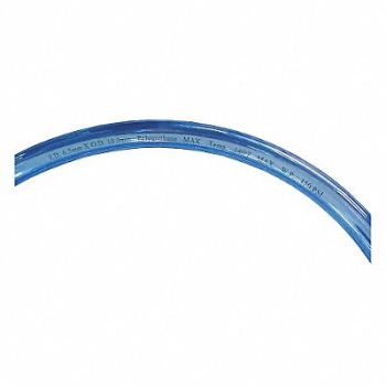 GRAINGER APPROVED Tubing 6.5 mmx10mm OD 100 Ft Clear Blue, 1PBT1