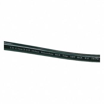 GRAINGER APPROVED Tubing 6.5mm ID x 10mm OD 100 Ft Black, 1PBT2