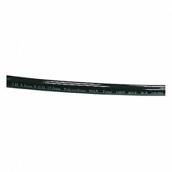 GRAINGER APPROVED Tubing 8 IDx12mm OD 100 Ft Black, 1PBT6