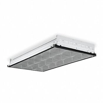 LITHONIA LIGHTING Recessed Troffer 2 ft W x 4 ft L 96W, 1PLR4