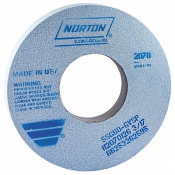 NORTON Grinding Wheel T1 12x1x5 CA 60G Sft Blue, 1PNC8