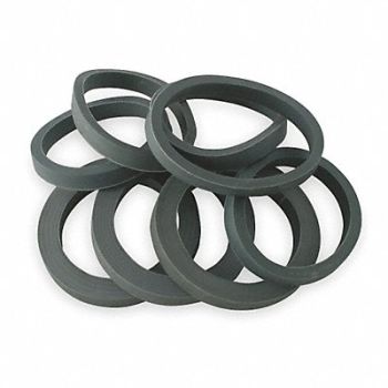 GRAINGER APPROVED Rubber Washer Assortment Rubber Gray PK8, 1PNW3