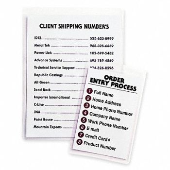 C-LINE PRODUCTS Self Adhesive Holder Vinyl PK50, 1PRP4