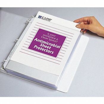 C-LINE PRODUCTS Sheet Protector Antimicrobial PK100, 1PRR1