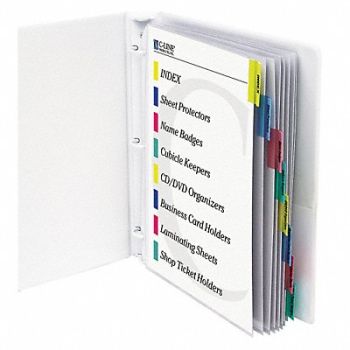 C-LINE PRODUCTS Sheet Protector Set 8 Tab Multicolor PK8, 1PRR6