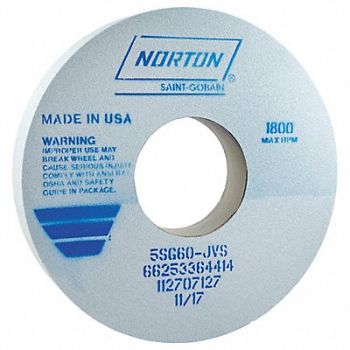 NORTON Grinding Wheel T1 14x2x5 CA 60G Med Blue, 1PTB5