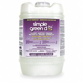 SIMPLE GREEN One-Step Disinfectant Unscented 5 gal, 1PTE1