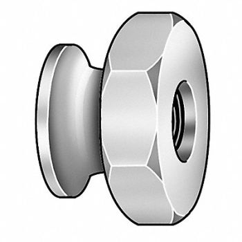 GRAINGER APPROVED ThbNt Hex 18-8 SS 3/8 -16 15/32in 5PK, 1PY24