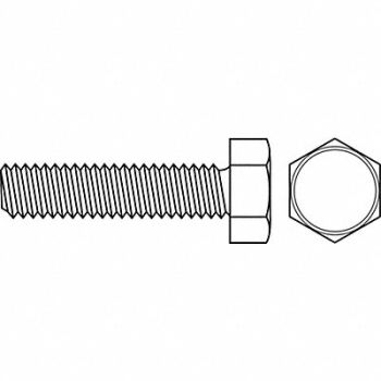 GRAINGER APPROVED MS 1/4 -20 Zinc Plated 1 L 25PK, 1PXA3