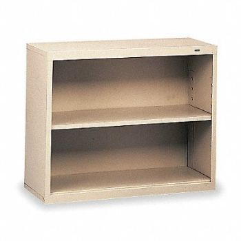TENNSCO Welded Steel Bookcase 28in 2 Shelf Putty, 1PX70
