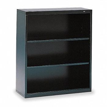 TENNSCO Welded Steel Bookcase 40in 3 Shelf Black, 1PX72