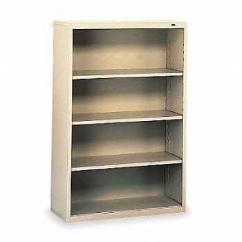 TENNSCO Welded Steel Bookcase 52in 4 Shelf Putty, 1PX76