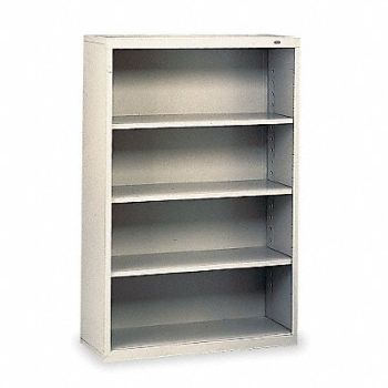 TENNSCO Welded Steel Bookcase 52in 4 Shelf Gray, 1PX77