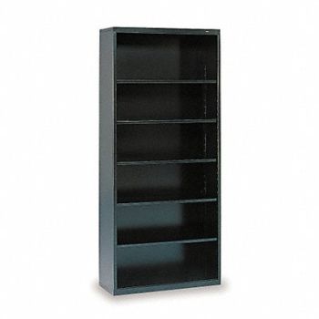 TENNSCO Welded Steel Bookcase 78in 6Shelf Black, 1PX81