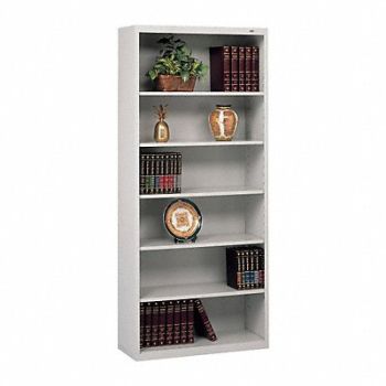 TENNSCO Welded Steel Bookcase 78 6 Shelf Gray, 1PX83