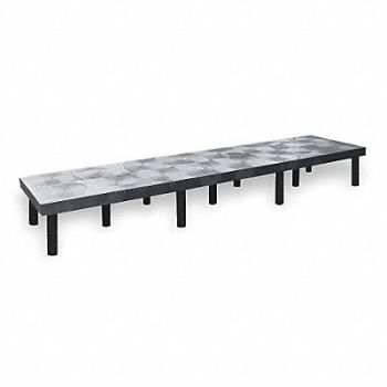 STRUCTURAL PLASTICS Dunnage Rack 2250 lb HDPE 96 W x 24 D, 1PXA4